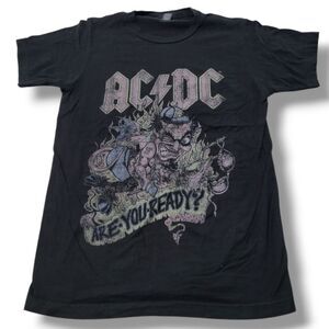 AC DC Shirt Size Small AC DC Band Tee Rock & Roll Tee AC DC Graphic Print Shirt
